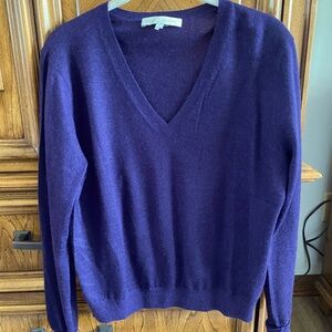Naked Cashmere summer-weight purple V-neck